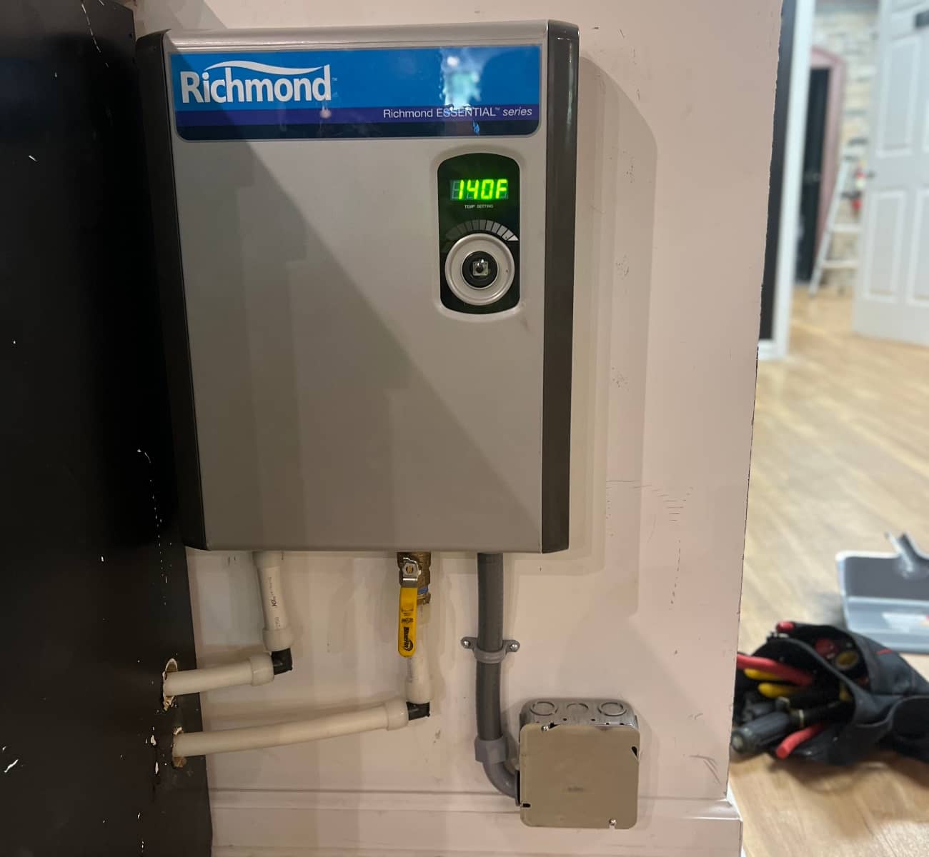 commercial electric water heater installation
